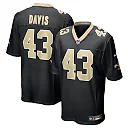 Zennovawear Michael Davis New Orleans Saints Team Game Jersey - Black