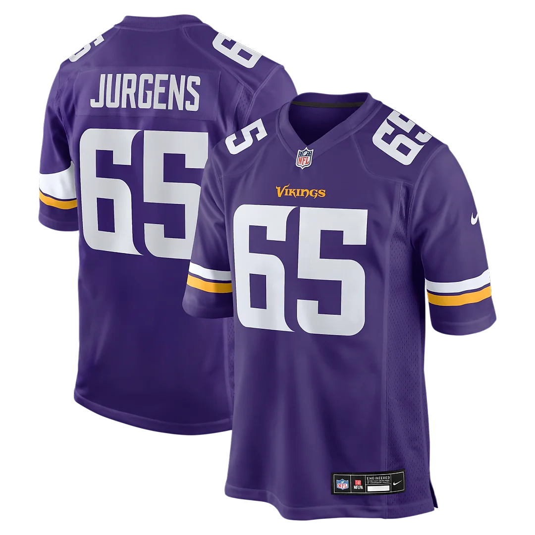 Zennovawear Michael Jurgens Minnesota Vikings Game Jersey - Purple