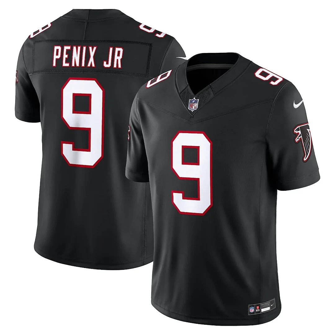 Zennovawear Michael Penix Jr. Atlanta Falcons Alternate Throwback Vapor FUSE. Stitched Limited Jersey - Black