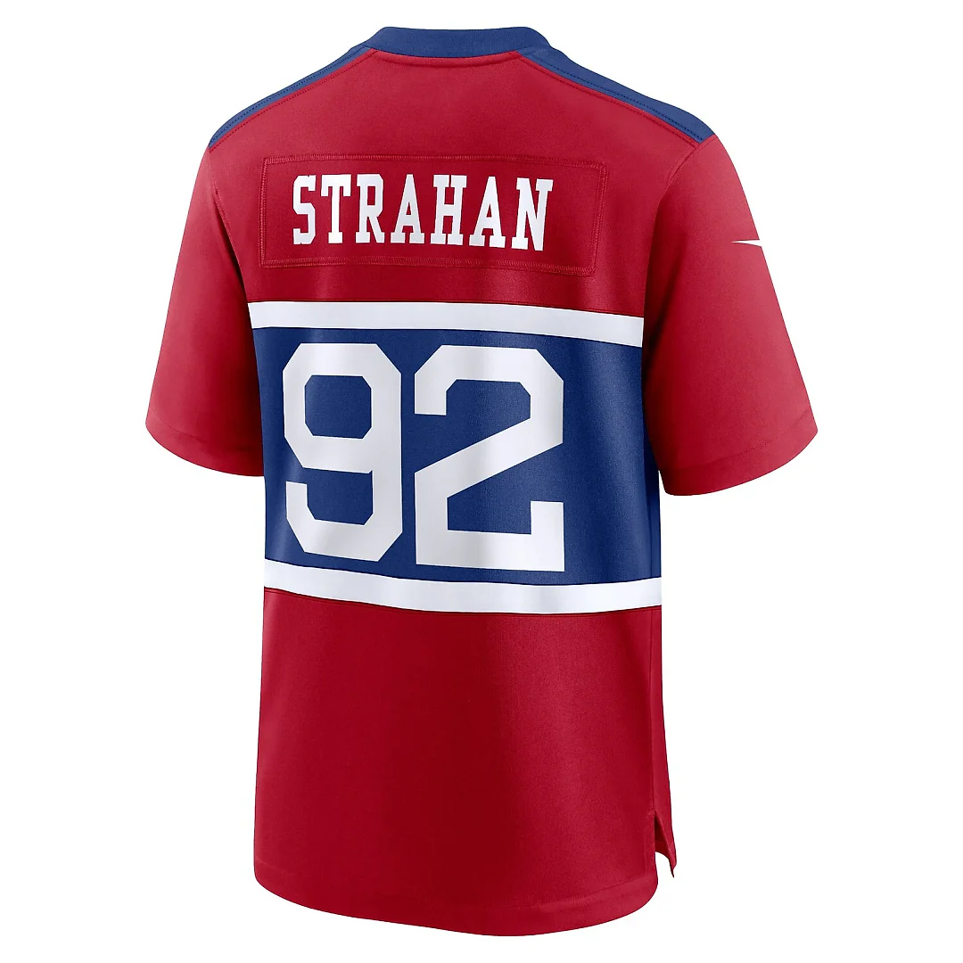 Zennovawear Michael Strahan New York Giants Alternate Retired Player Game Jersey - Century Red