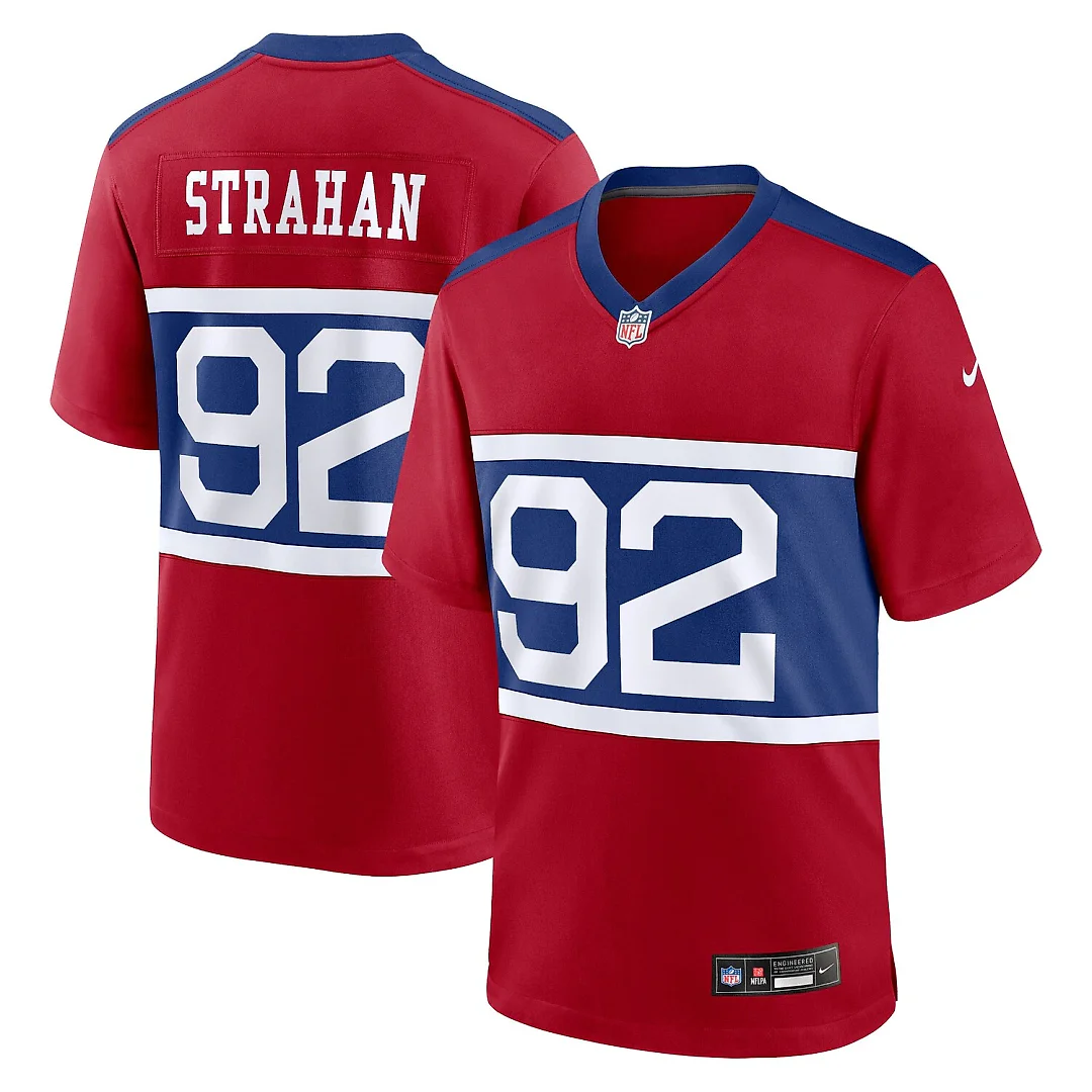 Zennovawear Michael Strahan New York Giants Alternate Retired Player Game Jersey - Century Red