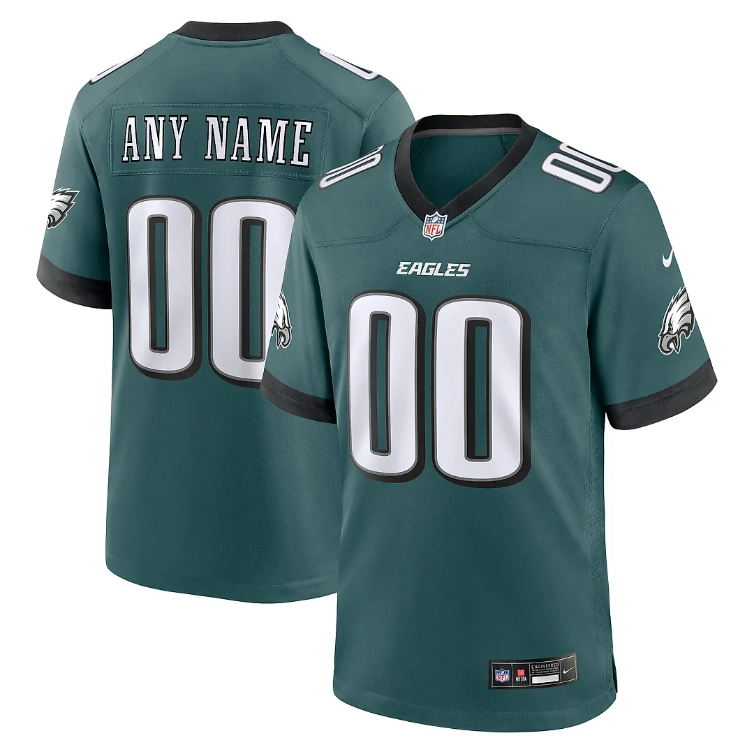 Zennovawear Philadelphia Eagles Custom Game Jersey - Midnight Green