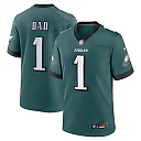 Zennovawear Philadelphia Eagles #1 Dad Game Jersey - Midnight Green