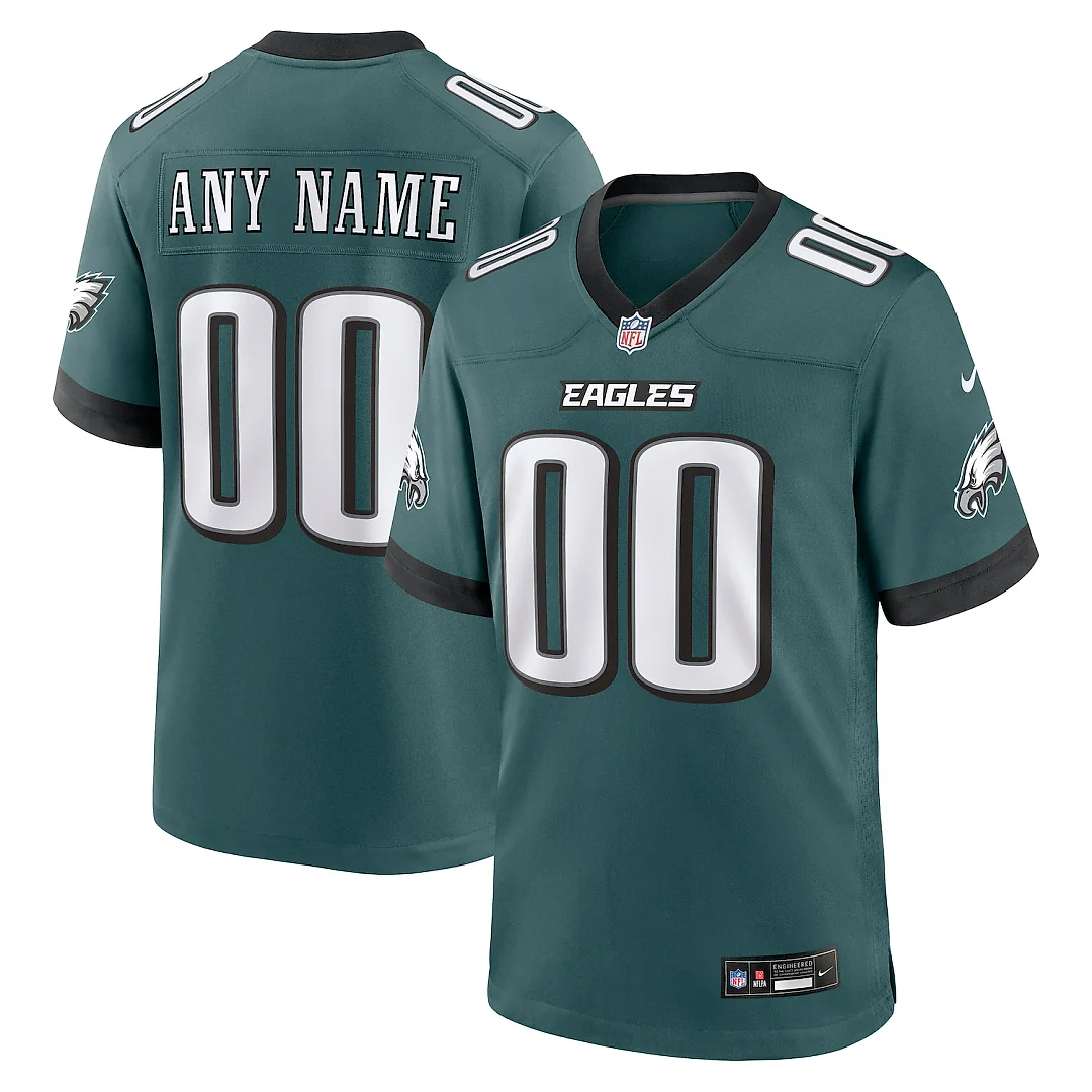 Zennovawear Philadelphia Eagles Team Custom Game Jersey - Midnight Green