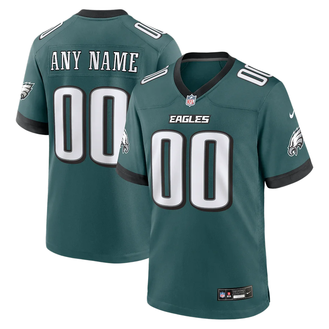 Zennovawear Philadelphia Eagles Team Custom Game Jersey - Midnight Green