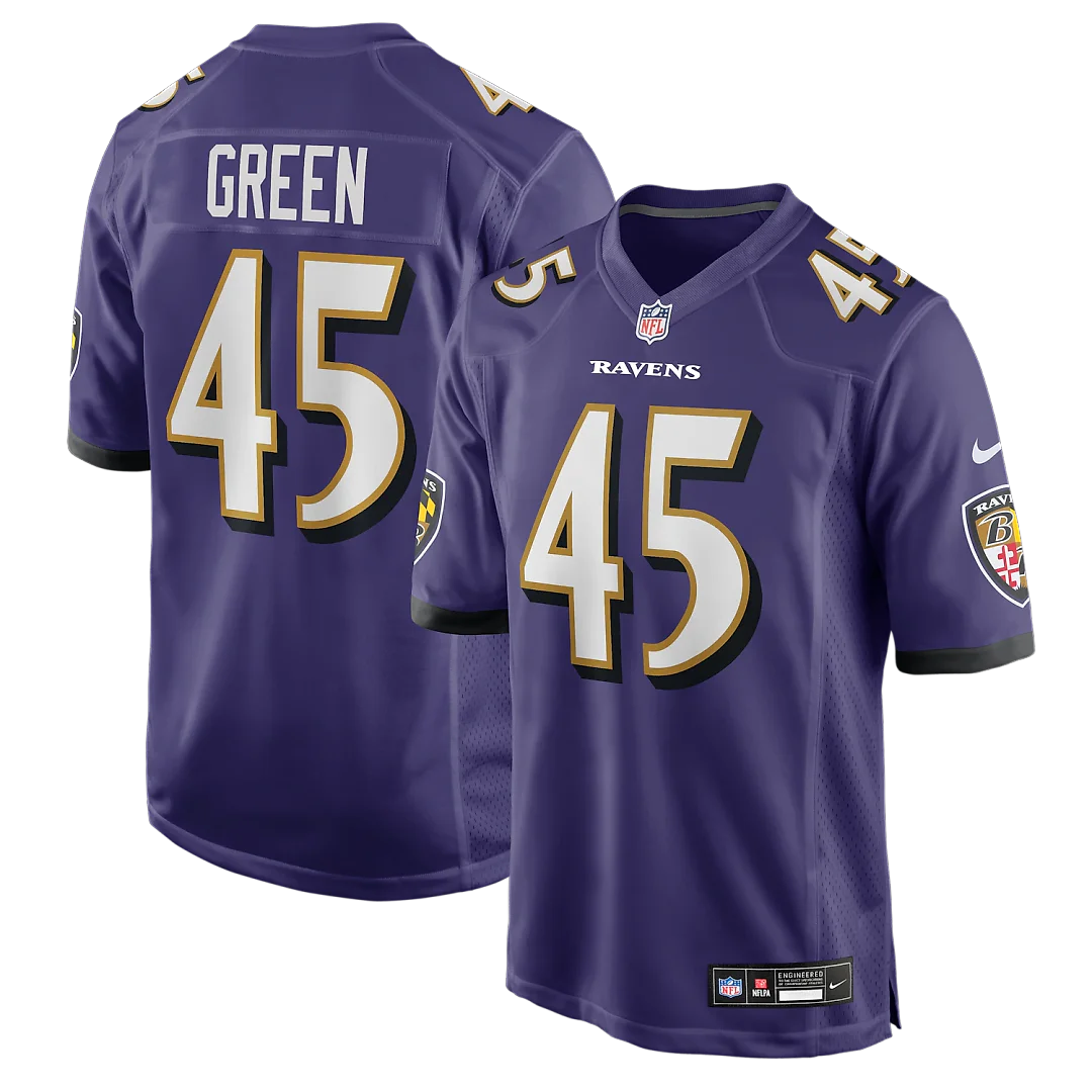 Zennovawear Mike Green Baltimore Ravens Team Game Jersey - Purple
