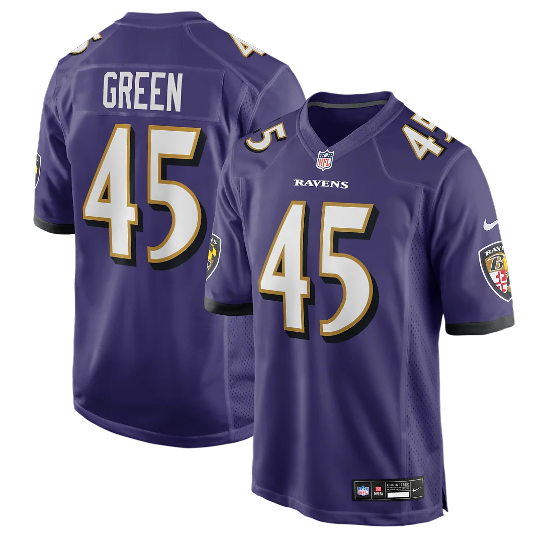 Zennovawear Mike Green Baltimore Ravens Team Game Jersey - Purple