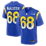 Zennovawear Mike McAllister Los Angeles Rams Home Game Jersey - Royal
