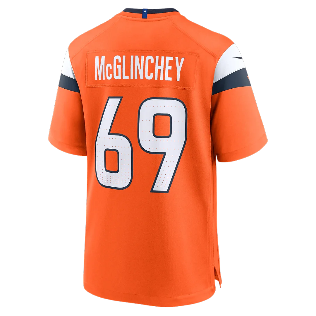 Zennovawear Mike McGlinchey Denver Broncos Team Game Jersey - Orange