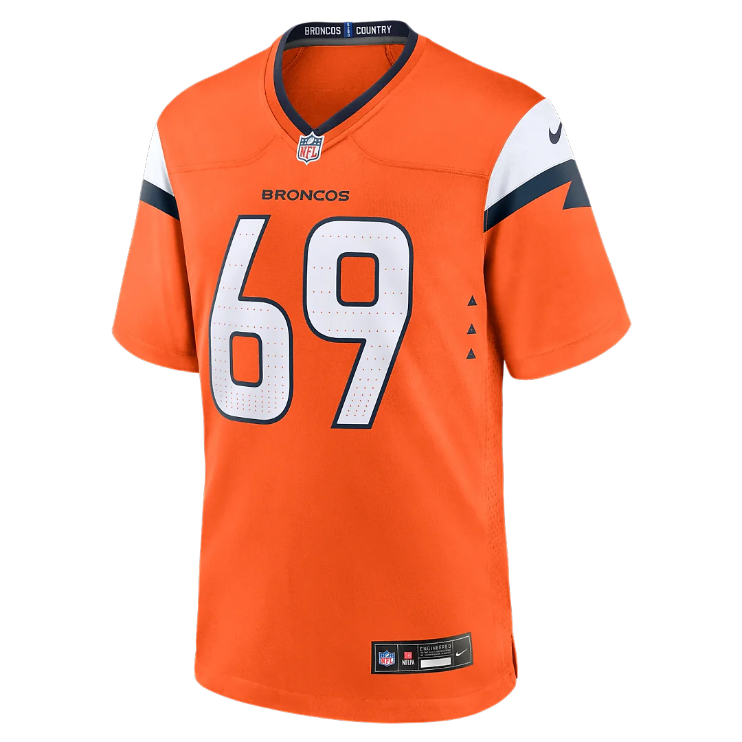 Zennovawear Mike McGlinchey Denver Broncos Team Game Jersey - Orange