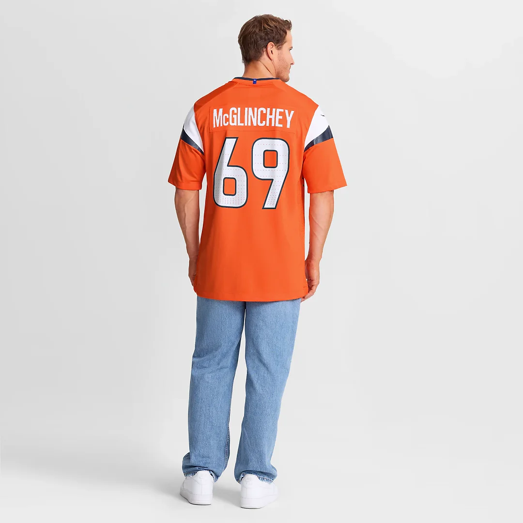 Zennovawear Mike McGlinchey Denver Broncos Team Game Jersey - Orange