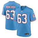Zennovawear Mike Munchak Tennessee Titans Retired Player Alternate Game Jersey - Light Blue