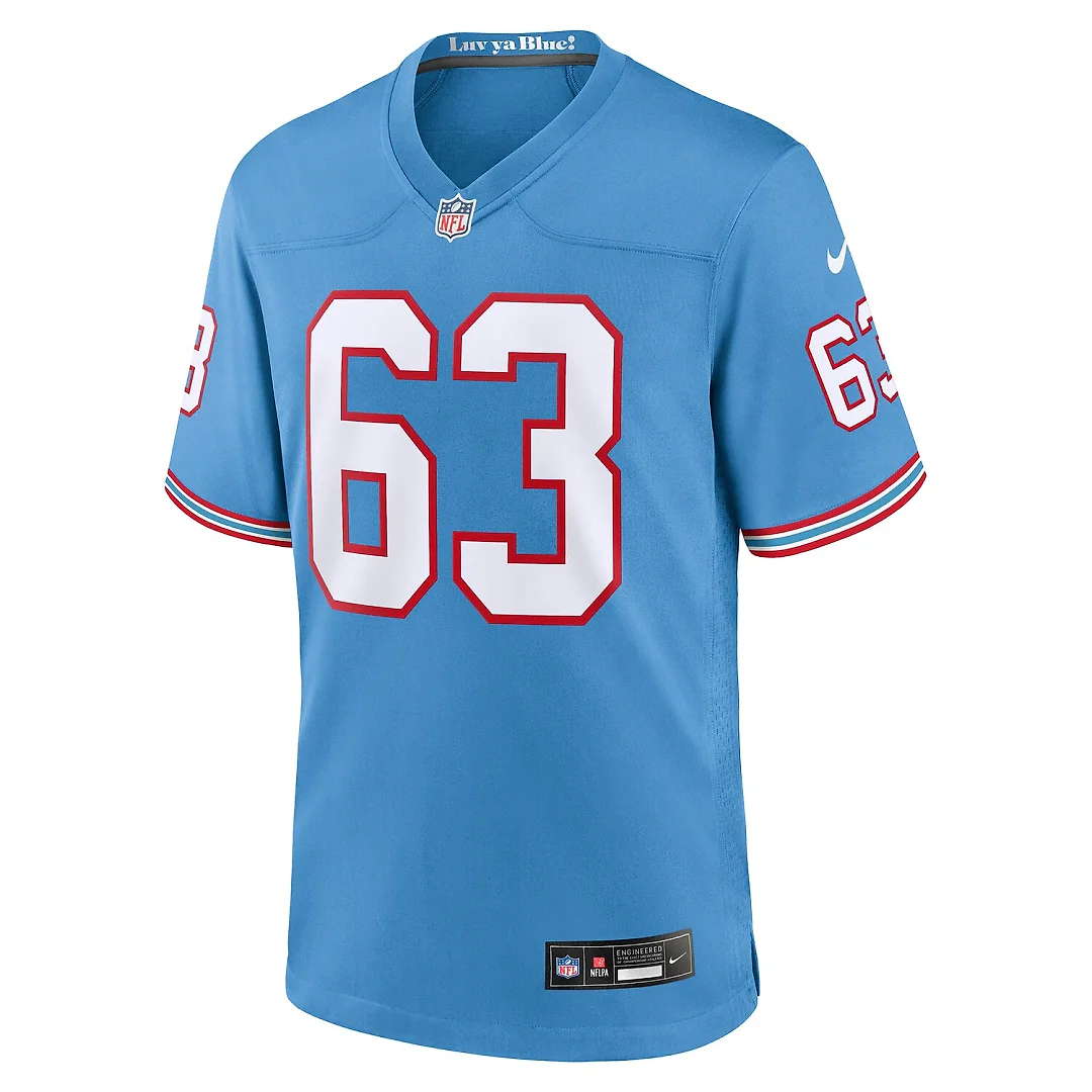 Zennovawear Mike Munchak Tennessee Titans Retired Player Alternate Game Jersey - Light Blue