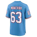 Zennovawear Mike Munchak Tennessee Titans Retired Player Alternate Game Jersey - Light Blue