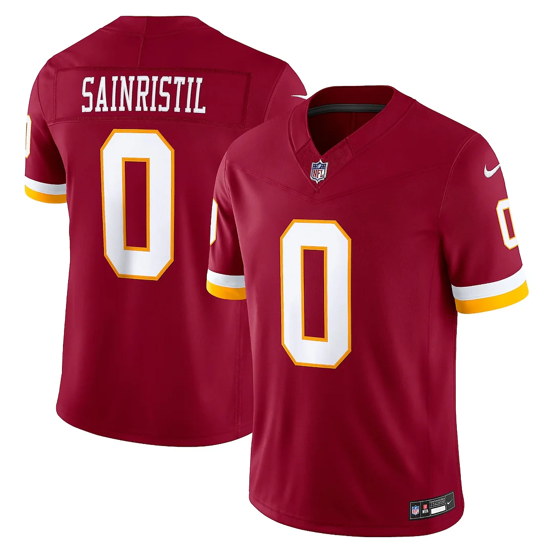 Zennovawear Mike Sainristil Washington Commanders Team Vapor FUSE. Stitched Limited Jersey - Burgundy