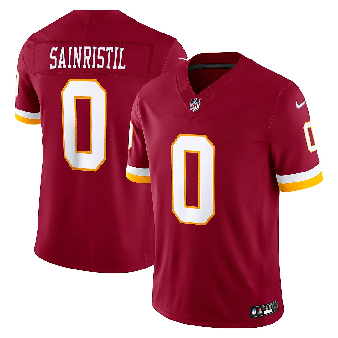 Zennovawear Mike Sainristil Washington Commanders Team Vapor FUSE. Stitched Limited Jersey - Burgundy