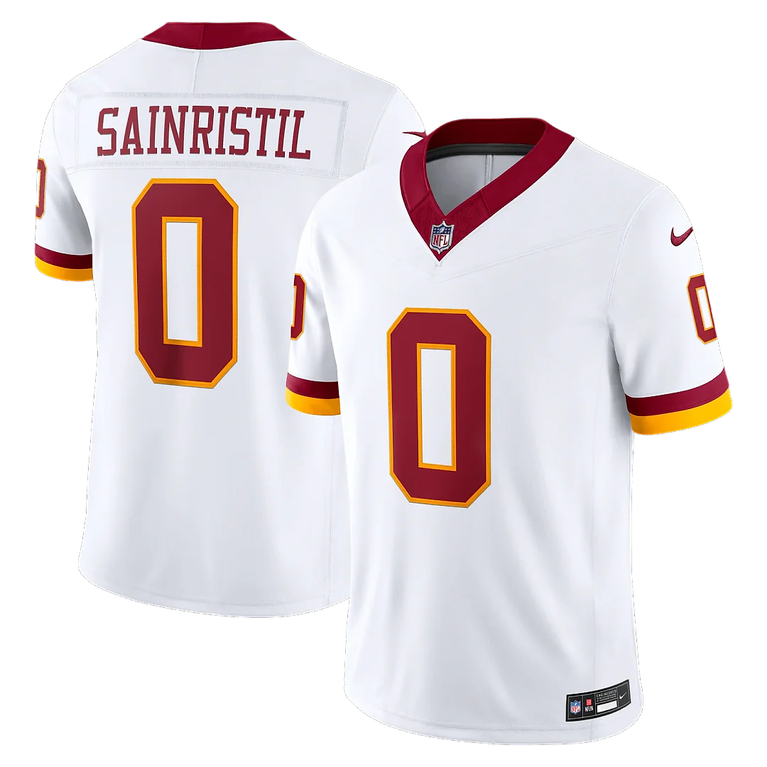 Zennovawear Mike Sainristil Washington Commanders Vapor FUSE. Stitched Limited Jersey - White