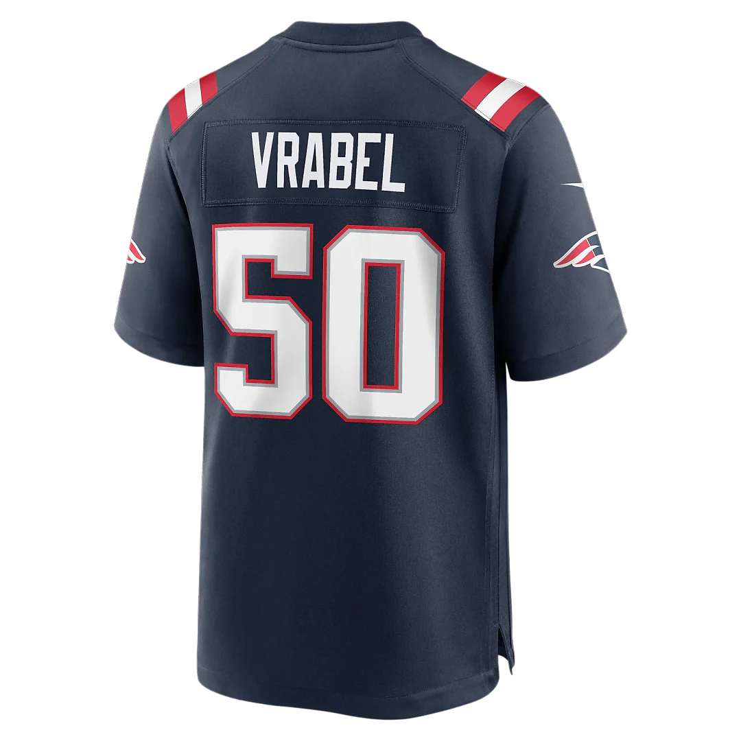 Zennovawear Mike Vrabel New England Patriots Game Retired Player Jersey - Navy