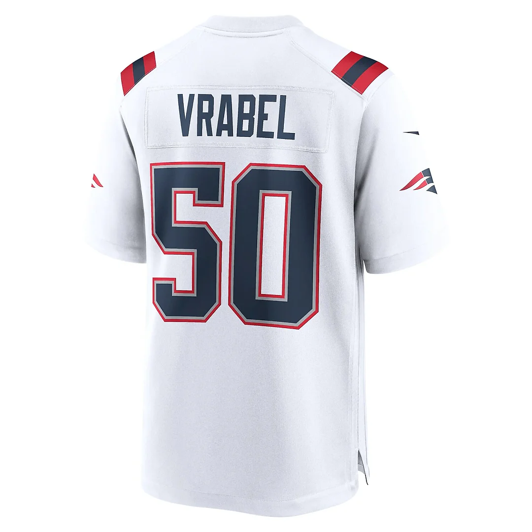 Zennovawear Mike Vrabel New England Patriots Retired Player Game Jersey - White
