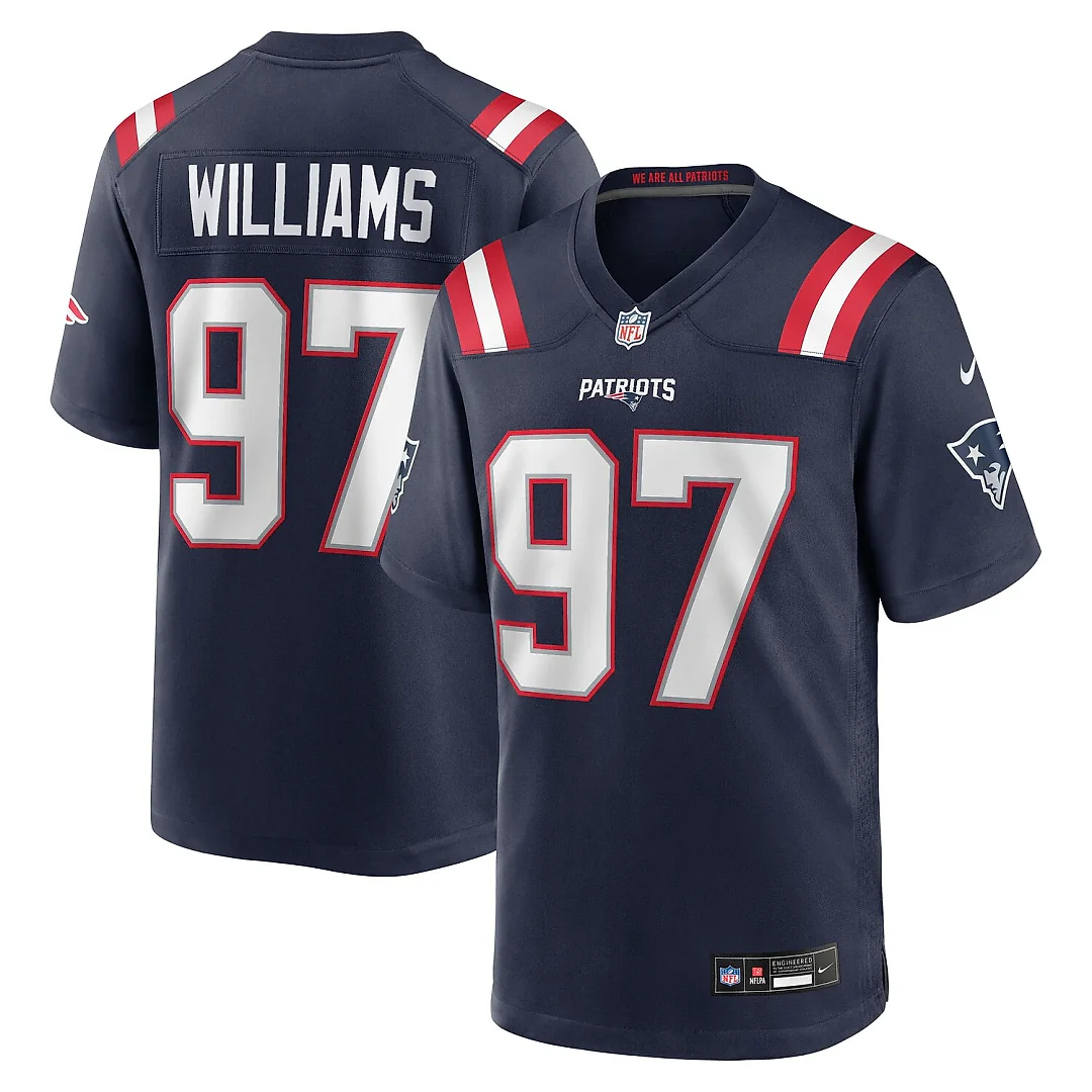 Zennovawear Milton Williams New England Patriots Game Player Jersey - Navy