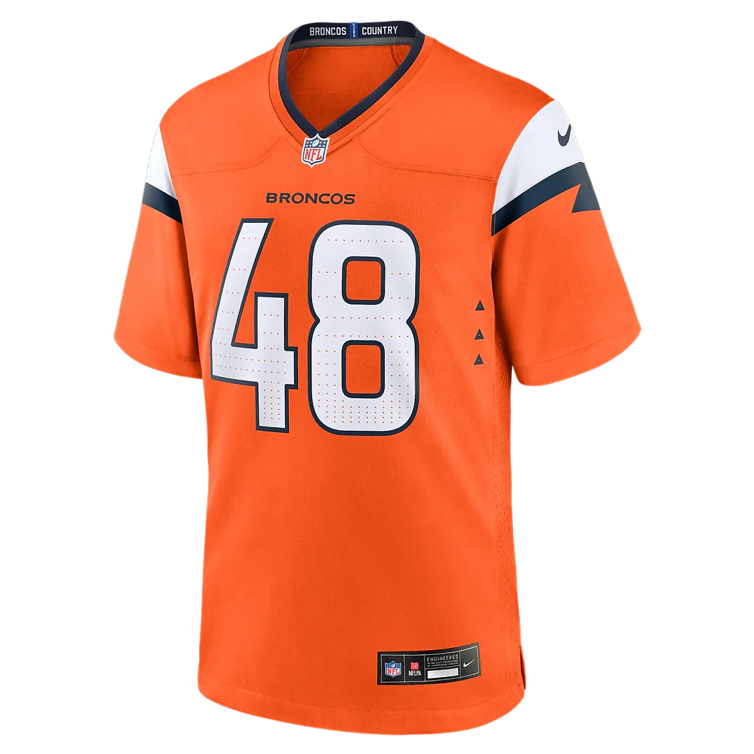 Zennovawear Mitchell Fraboni Denver Broncos Team Game Jersey - Orange