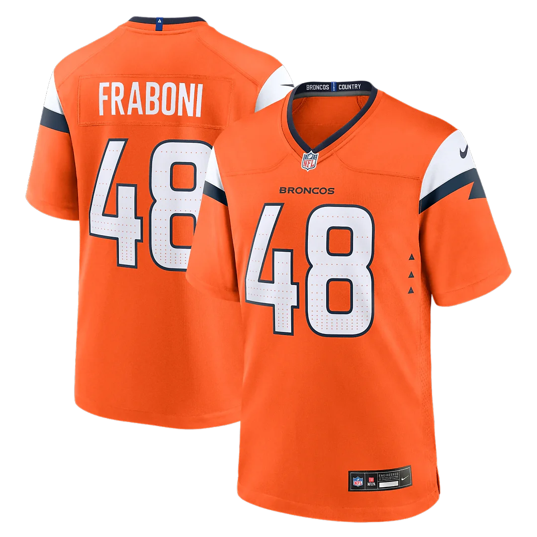 Zennovawear Mitchell Fraboni Denver Broncos Team Game Jersey - Orange