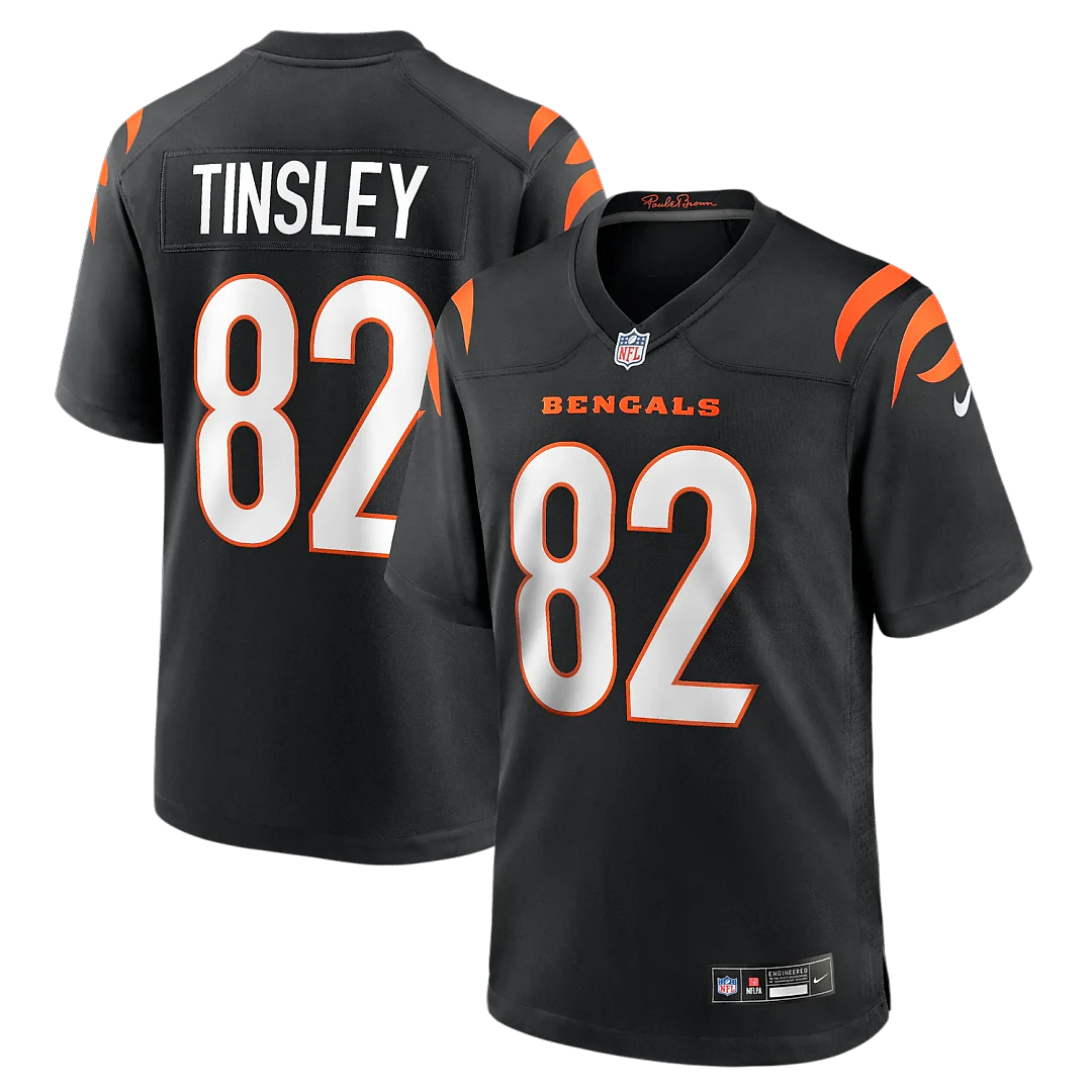 Zennovawear Mitchell Tinsley Cincinnati Bengals Team Game Jersey - Black