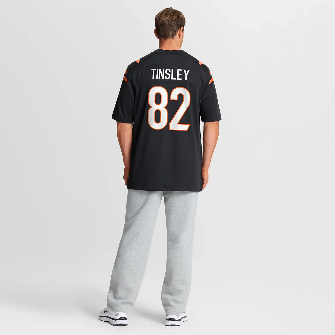 Zennovawear Mitchell Tinsley Cincinnati Bengals Team Game Jersey - Black