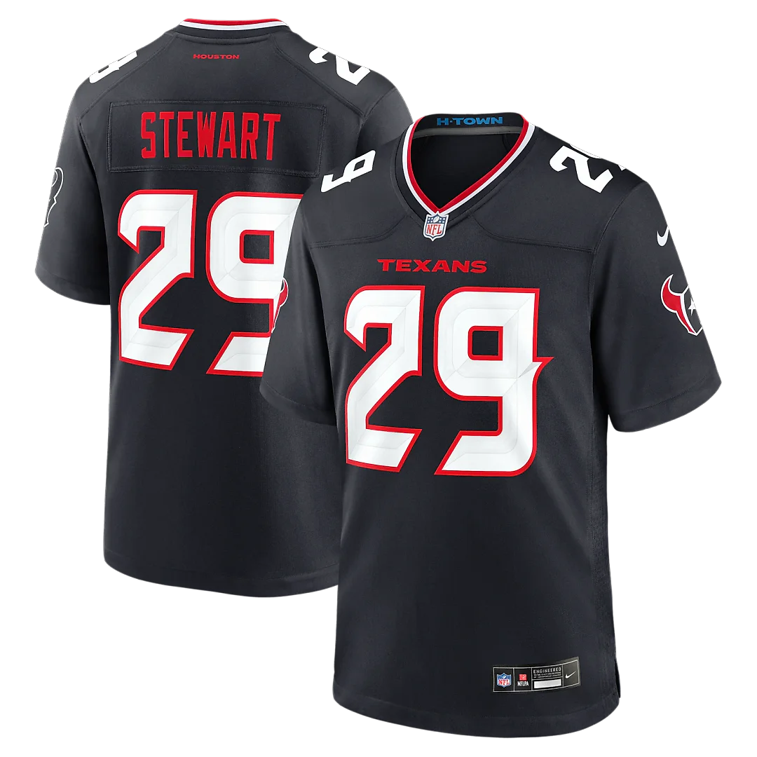 Zennovawear M.J. Stewart Houston Texans Team Game Jersey - Navy
