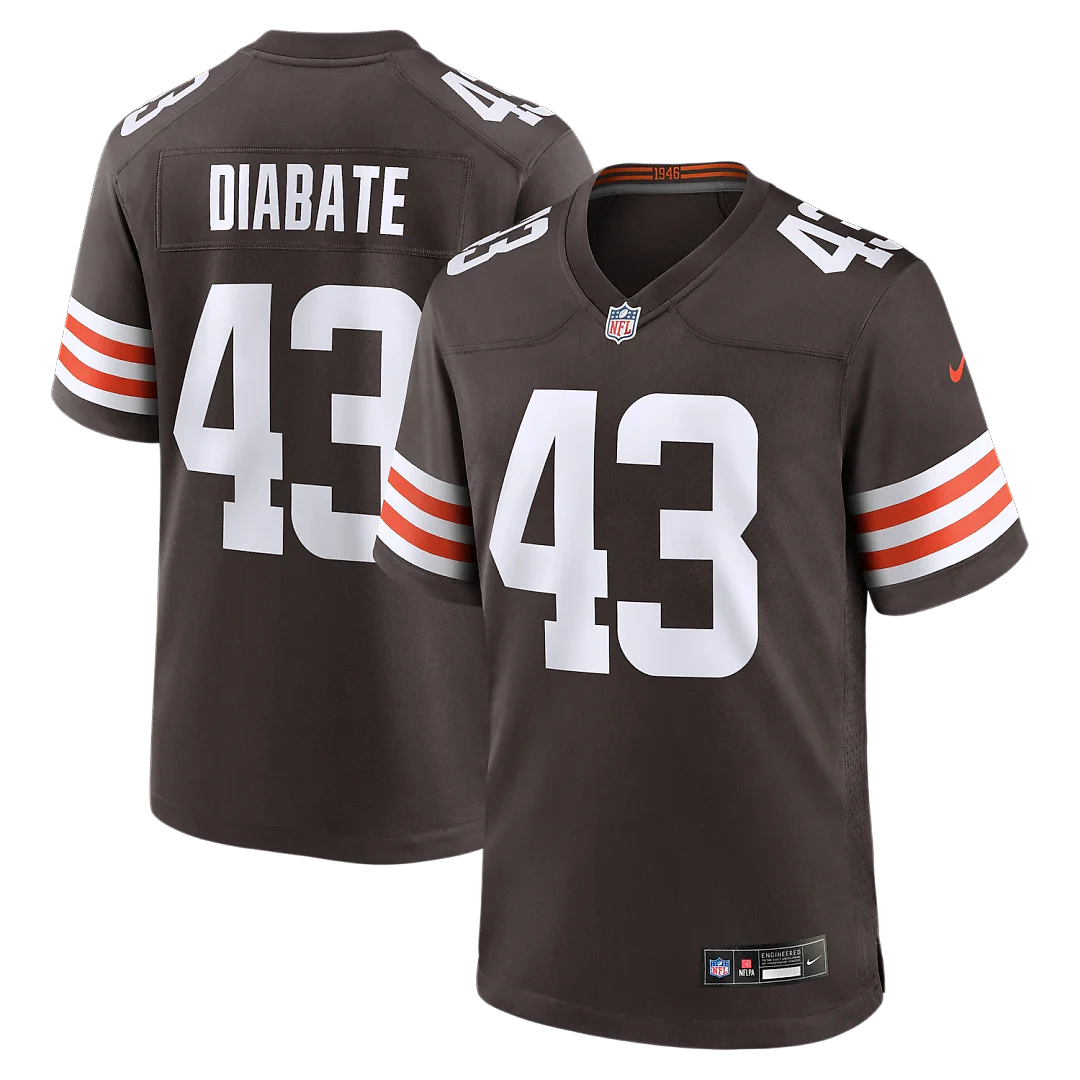 Zennovawear Mohamoud Diabate Cleveland Browns Team Game Jersey - Brown