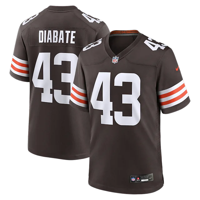 Zennovawear Mohamoud Diabate Cleveland Browns Team Game Jersey - Brown