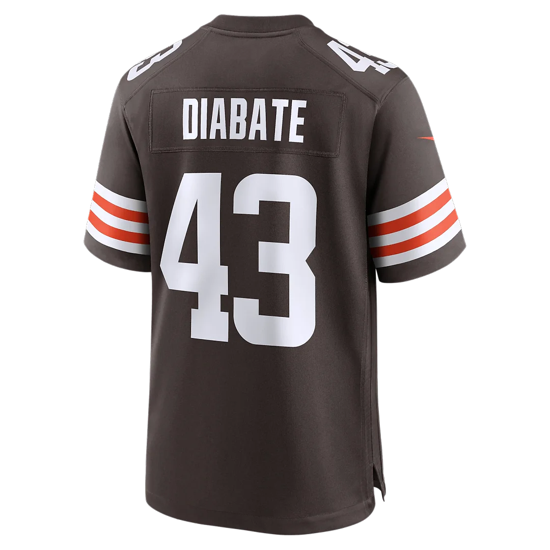Zennovawear Mohamoud Diabate Cleveland Browns Team Game Jersey - Brown