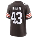 Zennovawear Mohamoud Diabate Cleveland Browns Team Game Jersey - Brown