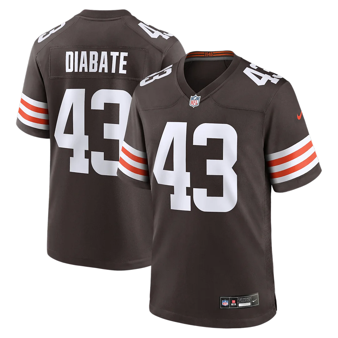 Zennovawear Mohamoud Diabate Cleveland Browns Team Game Jersey - Brown
