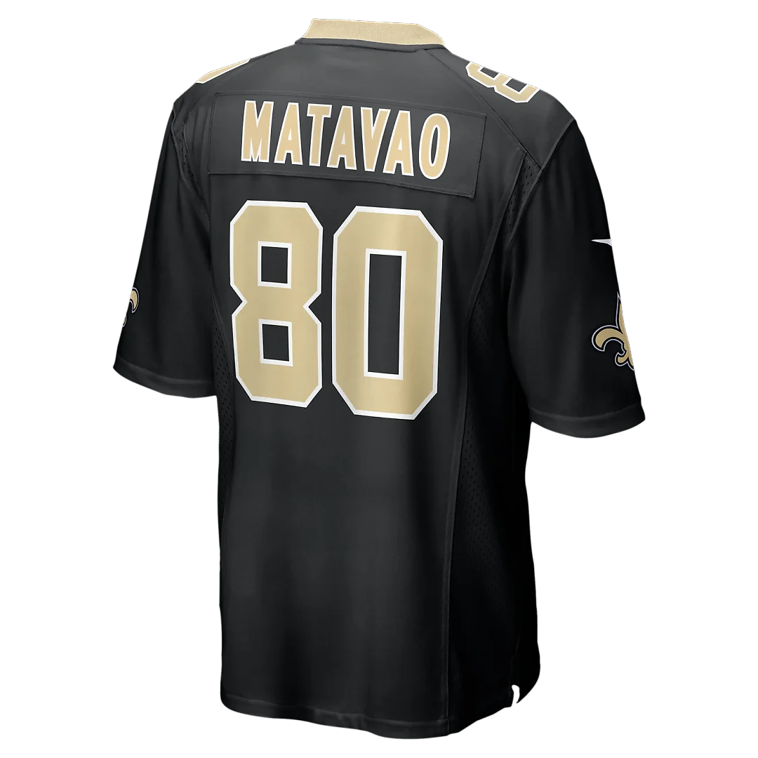 Zennovawear Moliki Matavao New Orleans Saints Team Game Jersey - Black