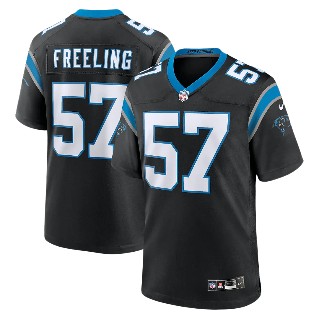 Zennovawear Monroe Freeling Carolina Panthers 2026 NFL Draft First Round Pick No. 19 Team Game Jersey - Black
