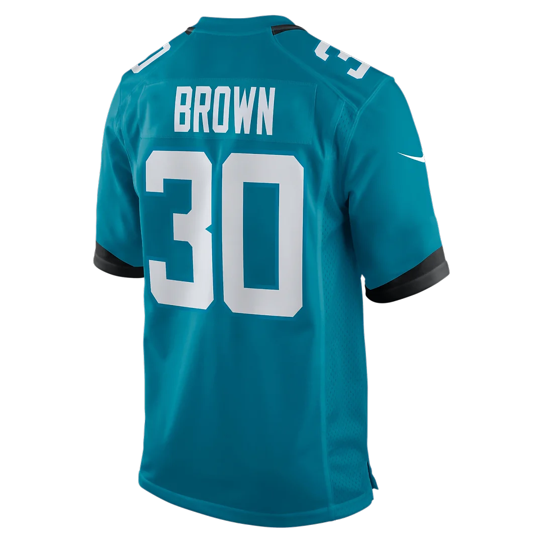 Zennovawear Montaric Brown Jacksonville Jaguars Game Player Jersey - Teal