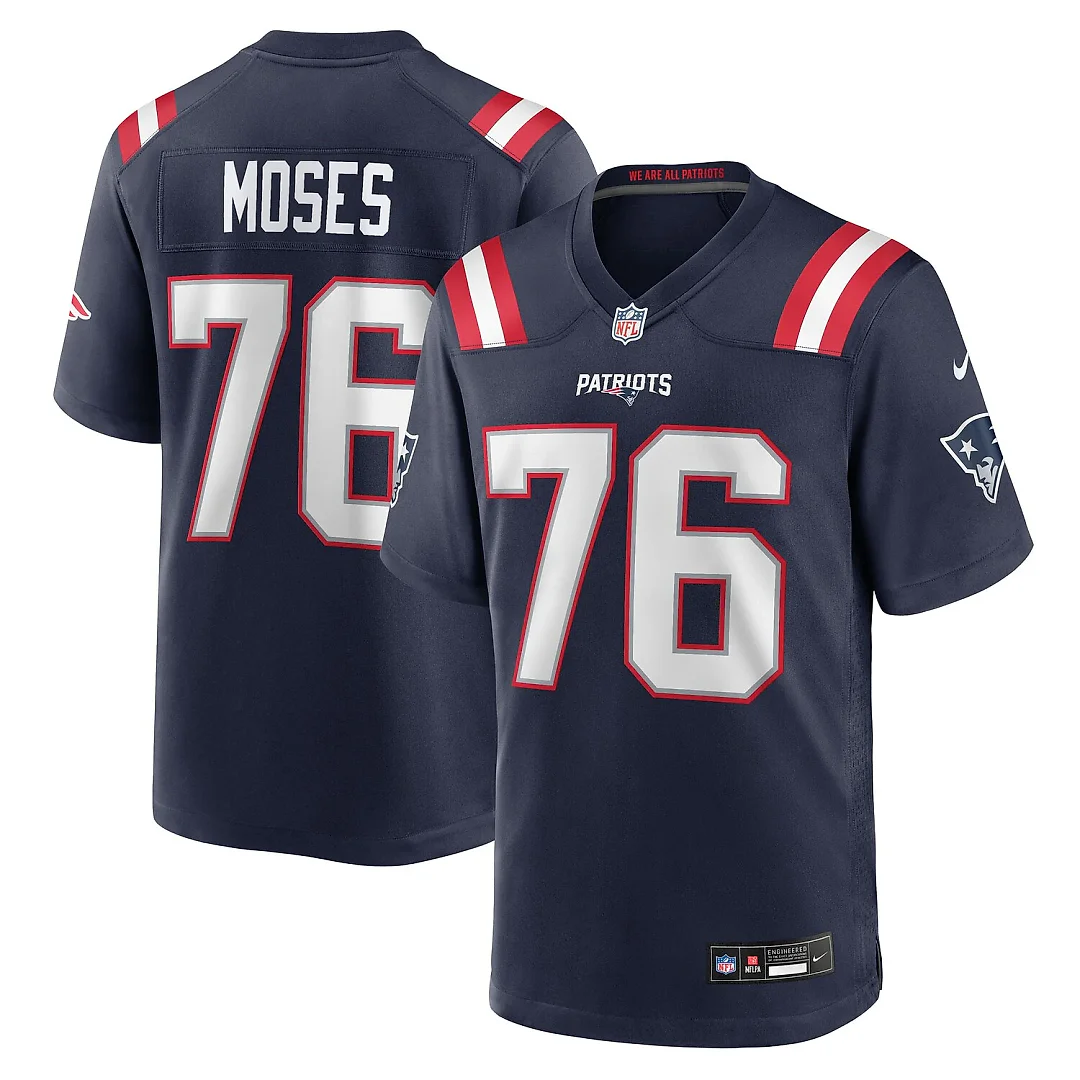Zennovawear Morgan Moses New England Patriots Team Game Jersey - Navy