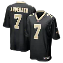 Zennovawear Morten Andersen New Orleans Saints Game Retired Player Jersey - Black