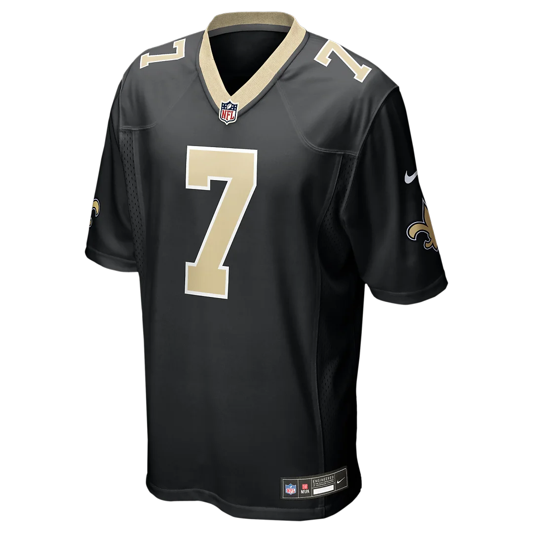 Zennovawear Morten Andersen New Orleans Saints Game Retired Player Jersey - Black