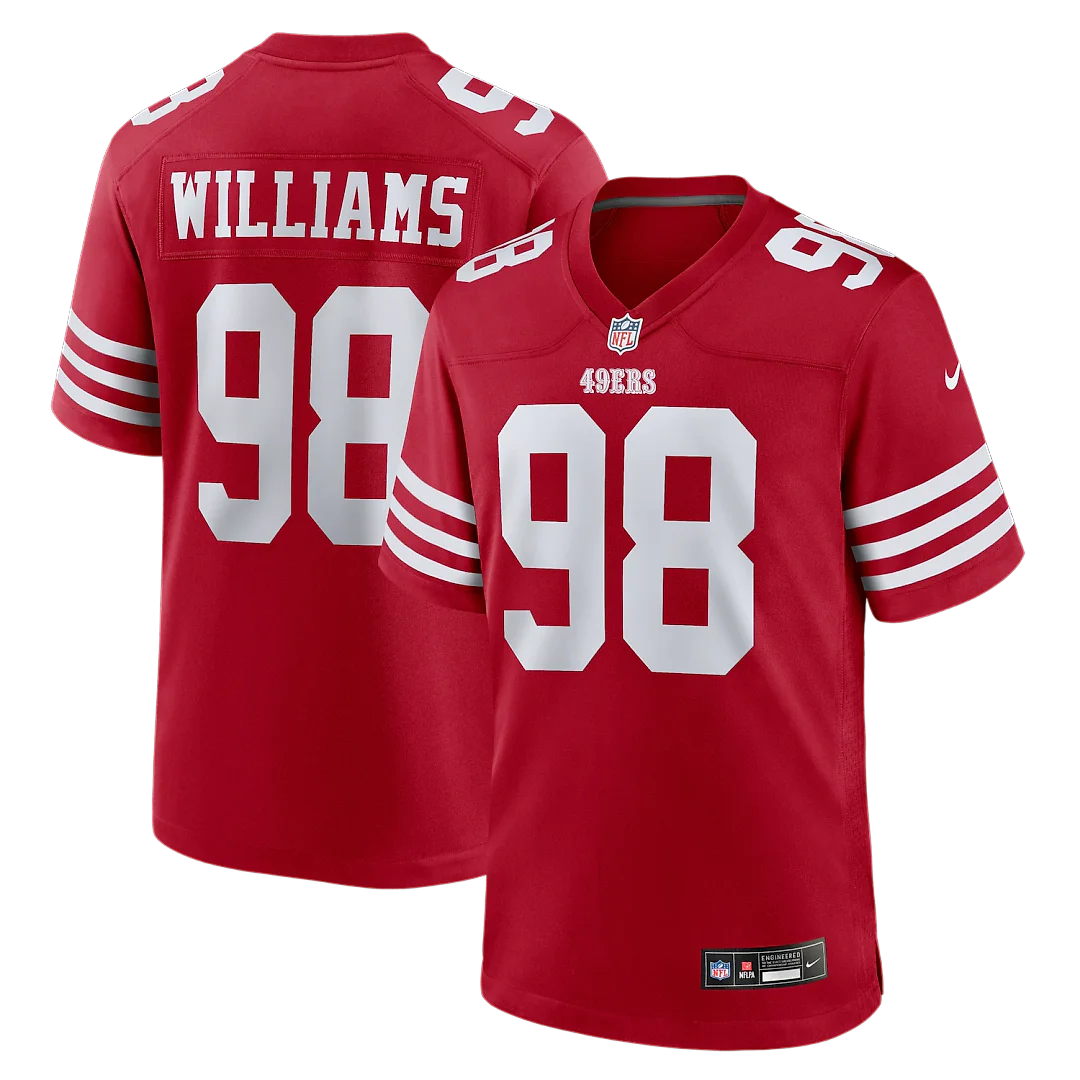Zennovawear Mykel Williams San Francisco 49ers Game Player Jersey - Scarlet