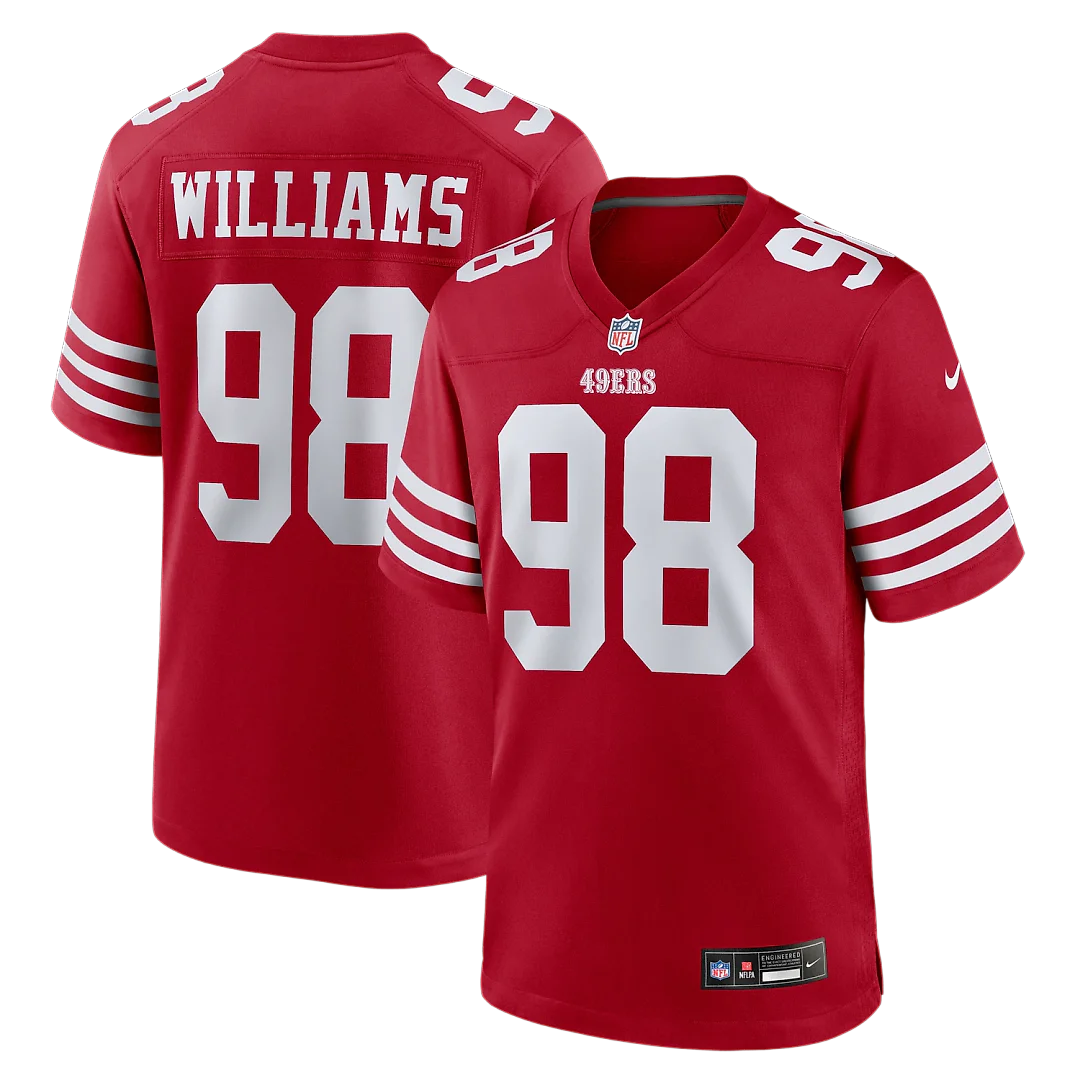 Zennovawear Mykel Williams San Francisco 49ers Game Player Jersey - Scarlet