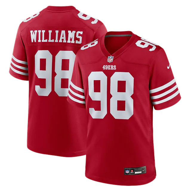 Zennovawear Mykel Williams San Francisco 49ers Game Player Jersey - Scarlet