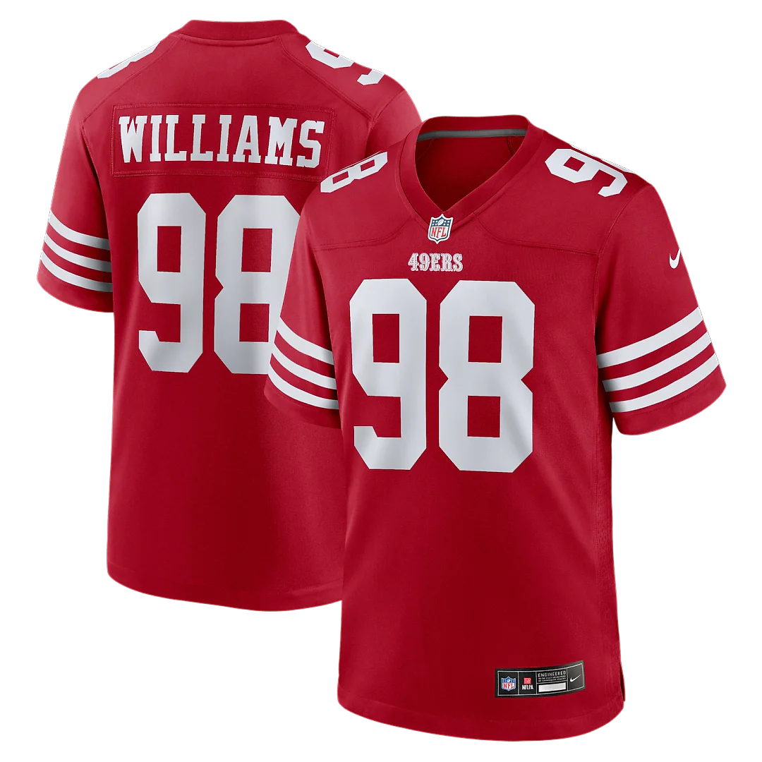 Zennovawear Mykel Williams San Francisco 49ers Team Game Jersey - Scarlet