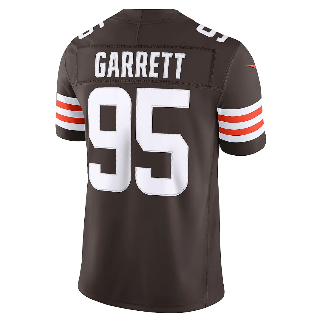 Zennovawear Myles Garrett Cleveland Browns Team Vapor FUSE. Stitched Limited Jersey - Brown
