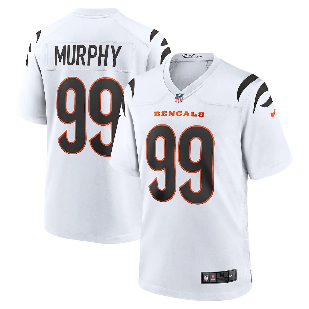 Zennovawear Myles Murphy Cincinnati Bengals Team Game Jersey - White