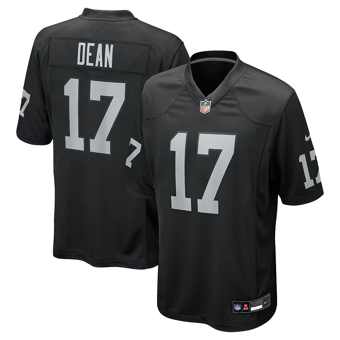 Zennovawear Nakobe Dean Las Vegas Raiders Team Game Jersey - Black