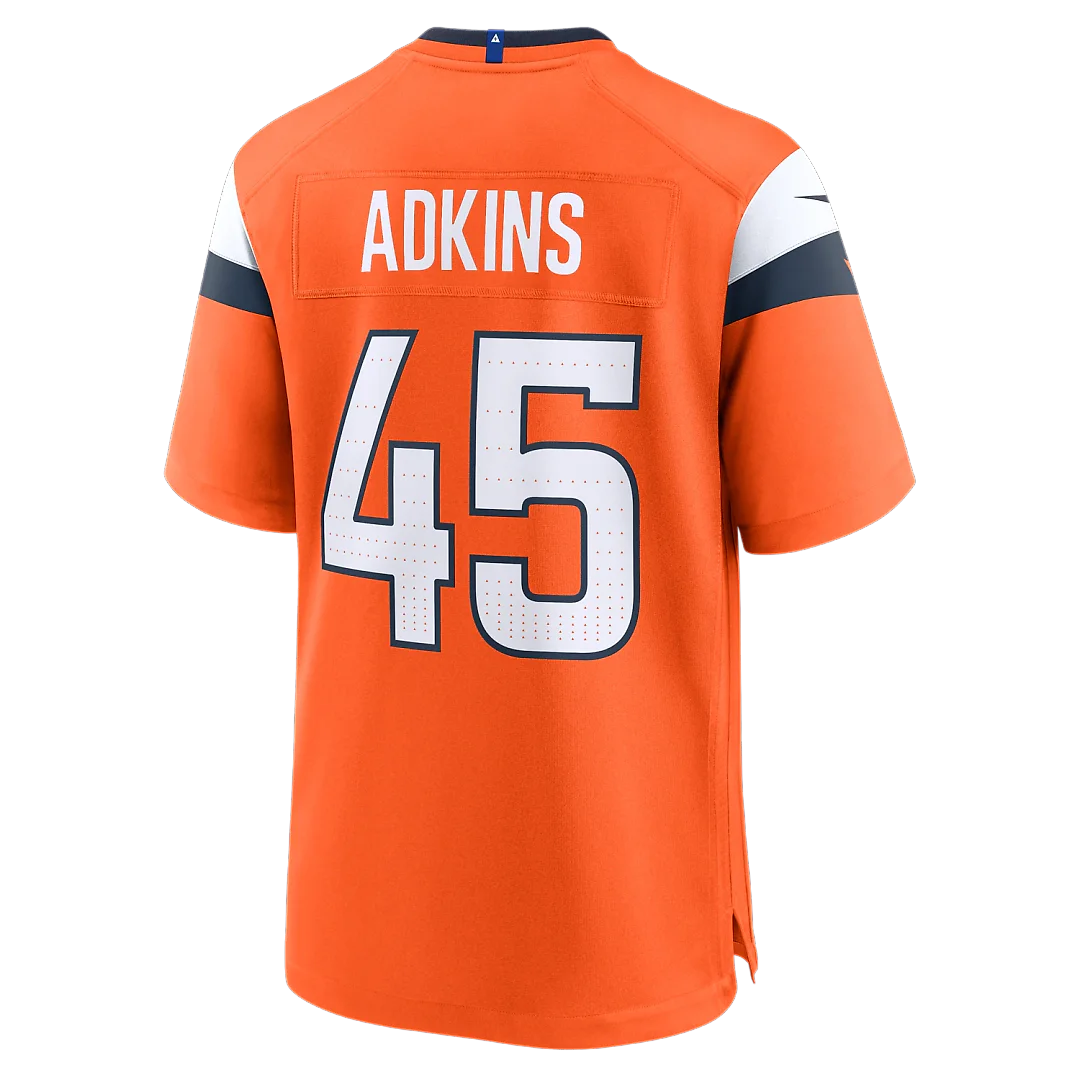 Zennovawear Nate Adkins Denver Broncos Team Game Jersey - Orange