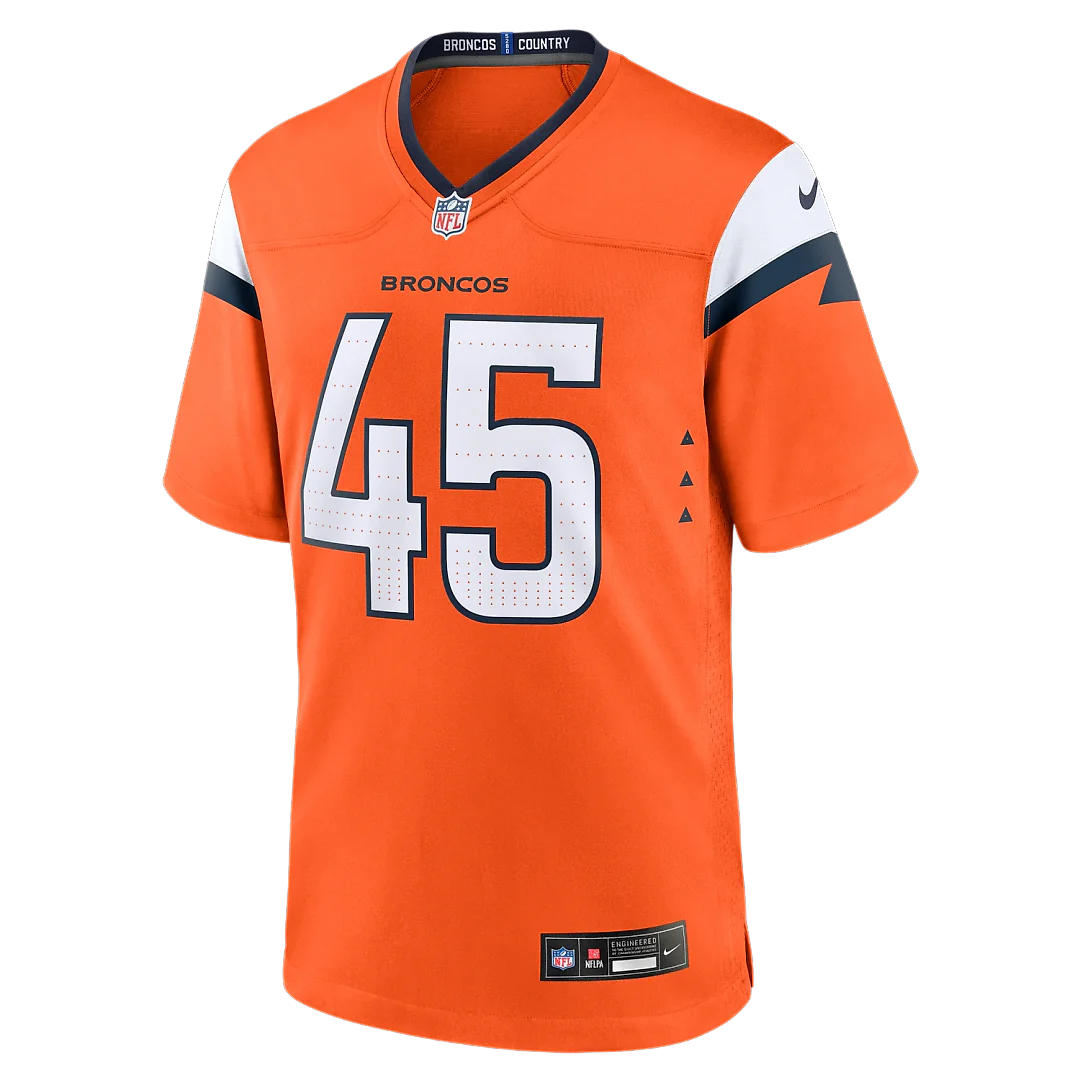 Zennovawear Nate Adkins Denver Broncos Team Game Jersey - Orange