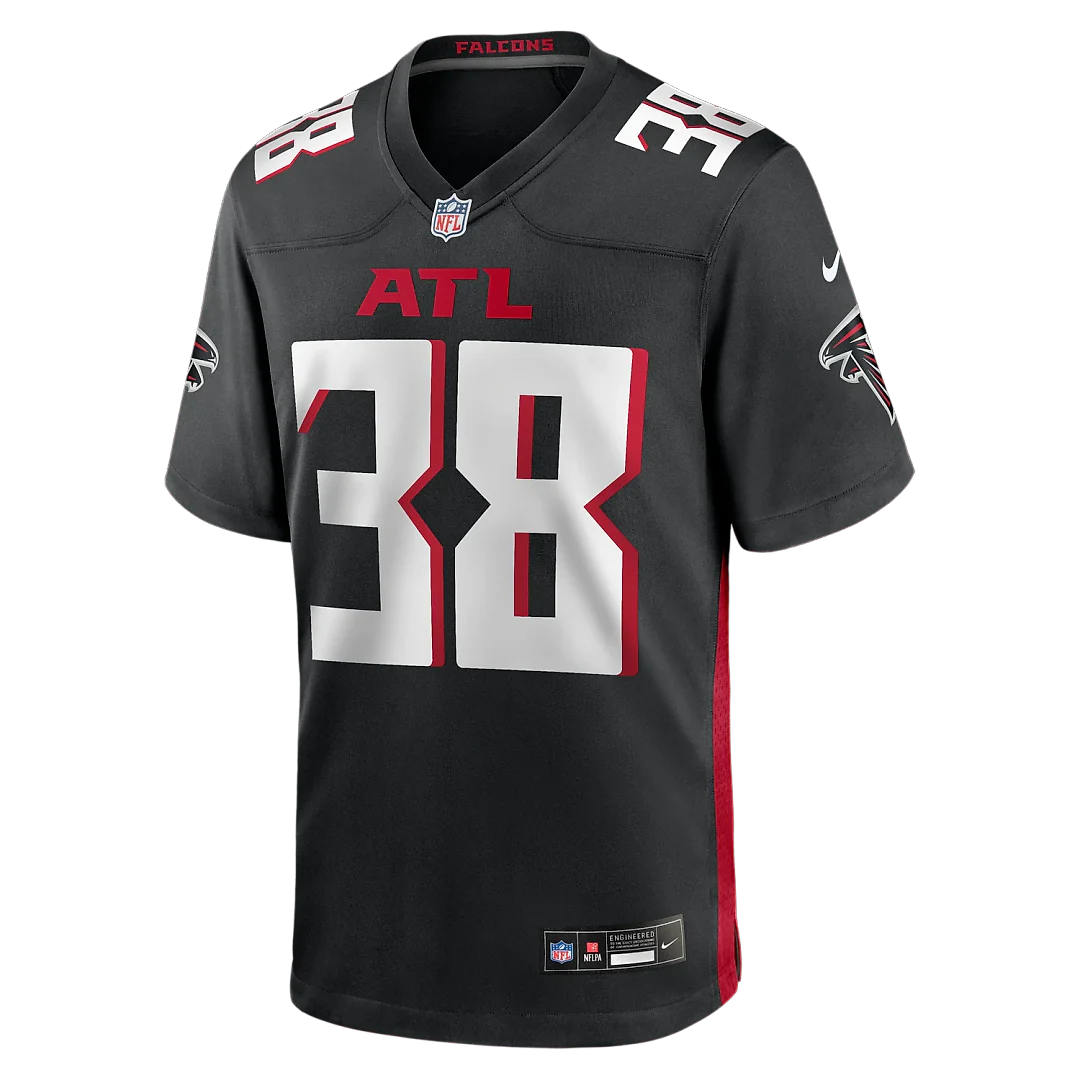 Zennovawear Nathan Carter Atlanta Falcons Team Game Jersey - Black